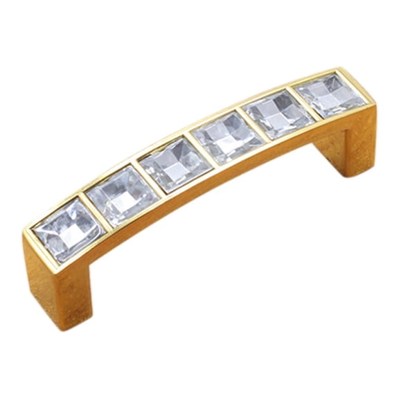 WLPZXP Modern crystal door cabinet drawer wardrobe handles pull knobs, zinc alloy & 64mm Pitch Hole