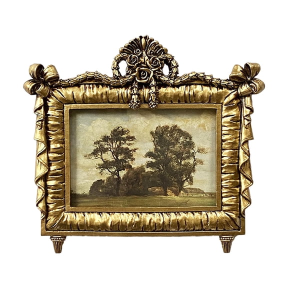 WLPZXP Ornate Picture Frame Baroque Photo Floral Embossed Photo Holder European Picture
