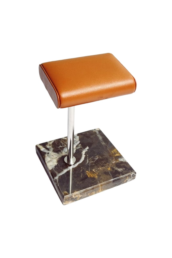 PU Leather Watch Display Stand Handcrafted Eye Catching Modern Watch Organizer Brown
