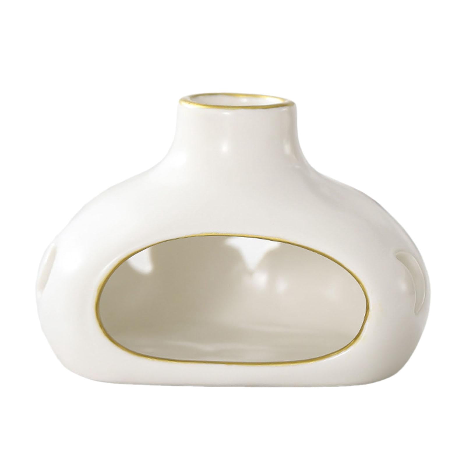 WLPZXP Palo Santo Holder Ceramic Incense Burner Holder Practical Table Centerpiece Cone White