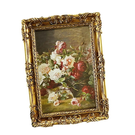 WLPZXP Photo Frame Antique Photo Frame Home Decor Wall Mounting Tabletop Display Holder