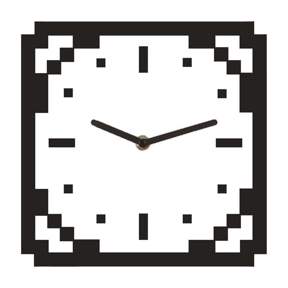 WLPZXP Pixel Wall Clock Modern Creative Acrylic Silent for Kids Room Office Kitchen
