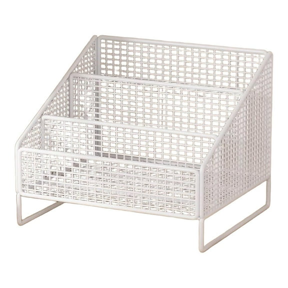 WLPZXP Records Display Stand 3 Compartment Storage Rack for Books Brochure Documents 26cmx22cmx24cm