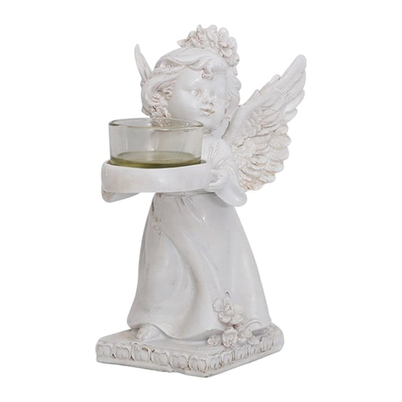 WLPZXP Resin Angel Candle Holder Tealight Candle Holder for Memory Church Funeral Right