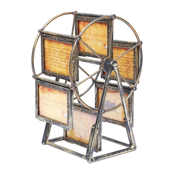 WLPZXP Retro Photo Frame in The Shape of A Spinning Ferris Wheel for Wedding, Office Or
