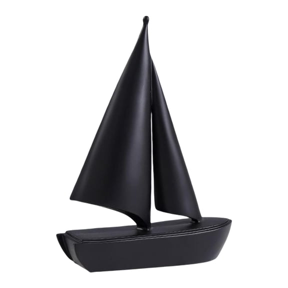 WLPZXP Sailing Ship Statue Sailboat Model Sailing Boat Figurine for Bedroom Black