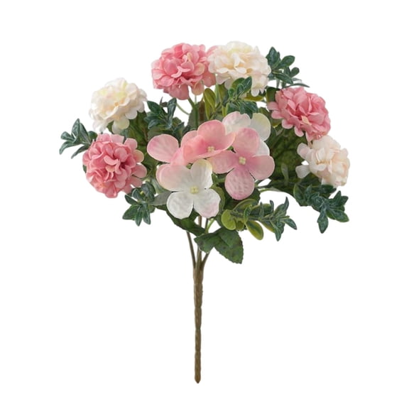WLPZXP Silk Hydrangea Flowers Bouquet for Living Room Meeting Room Pink Light Pink