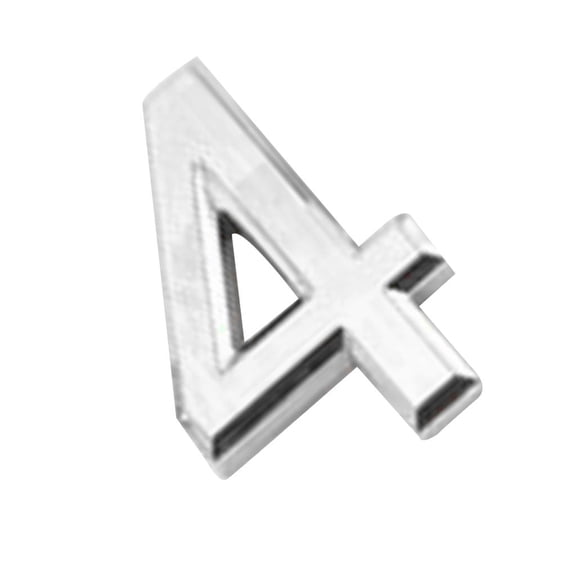 WLPZXP Silver Plastic Self-Adhesive House Hotel Door Number Sticky Number Digit 4 number 4