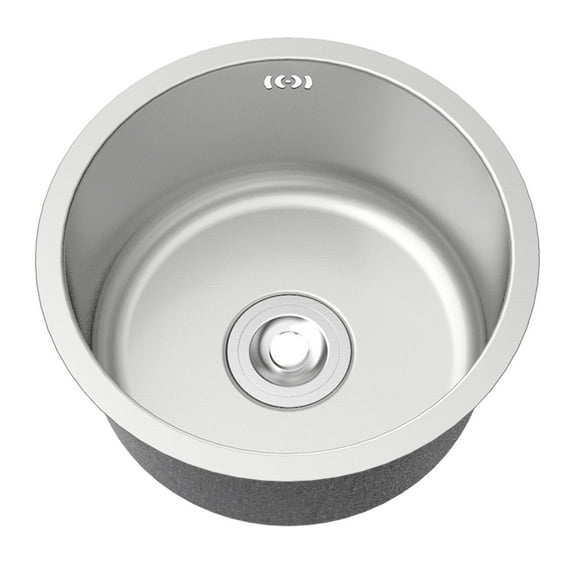 WLPZXP Stainless Steel Kitchen Sink Heavy Duty Fast Drainage Design 36x36cm Small Round