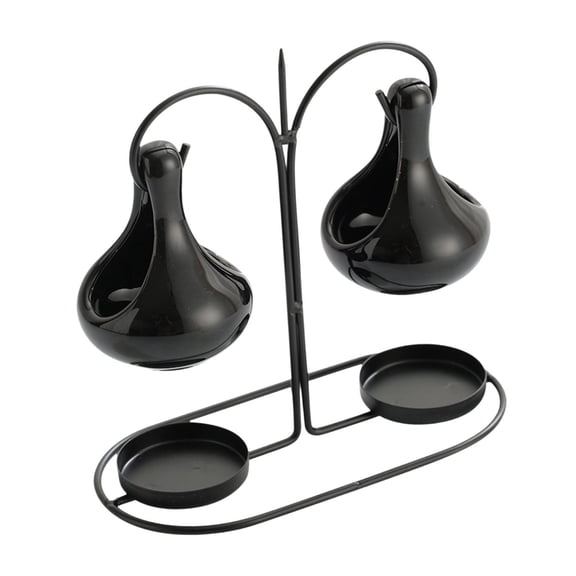 WLPZXP Tealight Candle Holder Melt Warmer Desktop Oil Diffuser Burner Hanging Essential Black