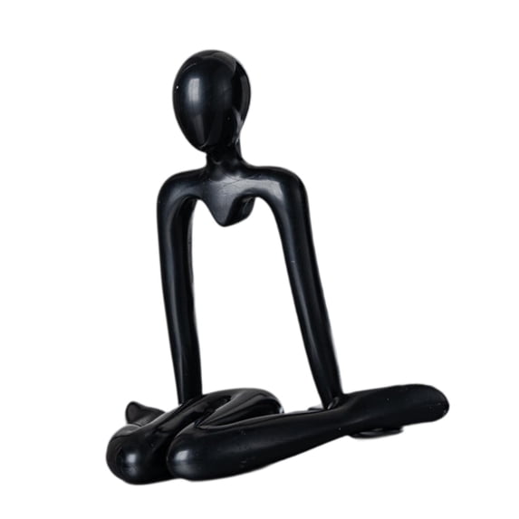WLPZXP Thinker Abstract Sculpture Figure Statue Collection Decorative Figurine Tabletop Black