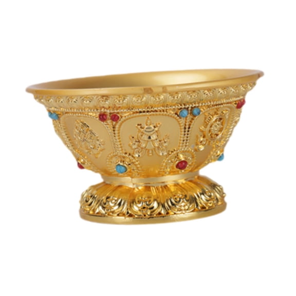 WLPZXP Tibetan Buddhist Water Offering Bowl Worship Cup Utensil Party Table Centerpiece Style B