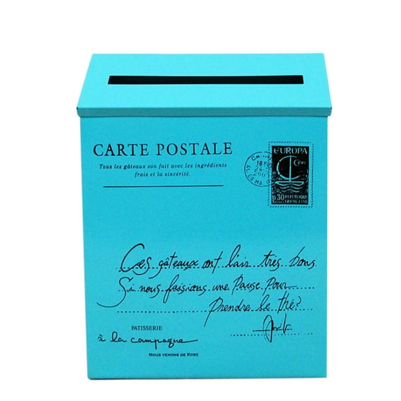 WLPZXP Villa Wall Mounted Letter Post Box Postbox Letterbox Mailbox Holder Blue