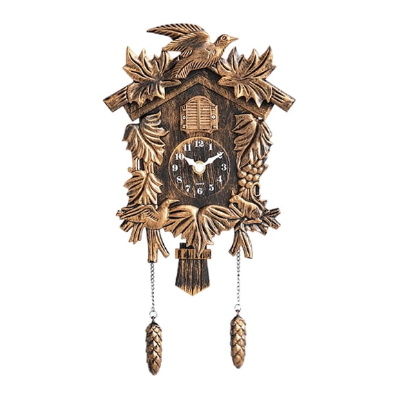 WLPZXP Wall Clock Hourly Chime Quiet Accessories for Bedroom Kid'S Room Living Room Copper