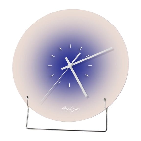 WLPZXP Wall Clock Round Clock Easily Hanging with Stainless Steel Bracket Non Ticking style B