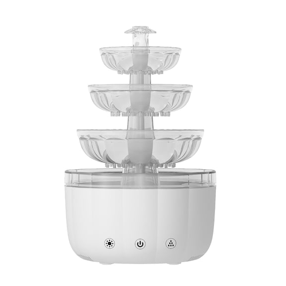 WLPZXP Water Drip Humidifier 500ml 7 Changing Colors Lights Atmosphere Light for Living White