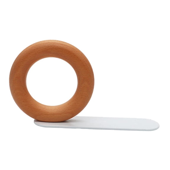 WLPZXP Wood Book End Book Shelf Holder Geometric Anti Slip Decoration Tabletop Ornament Ring