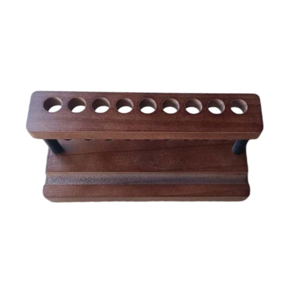 WLPZXP Wooden Pen Display Stand Phone Holder Stylish Versatile Decorative Makeup Brush Rack Organizer for Showcase Craft Shows Store brown