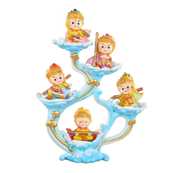 WLPZXP Wukong Figurine Small Sculpture Monkey Art Crafts Animal Cute Desktop Ornament Vertical Stand