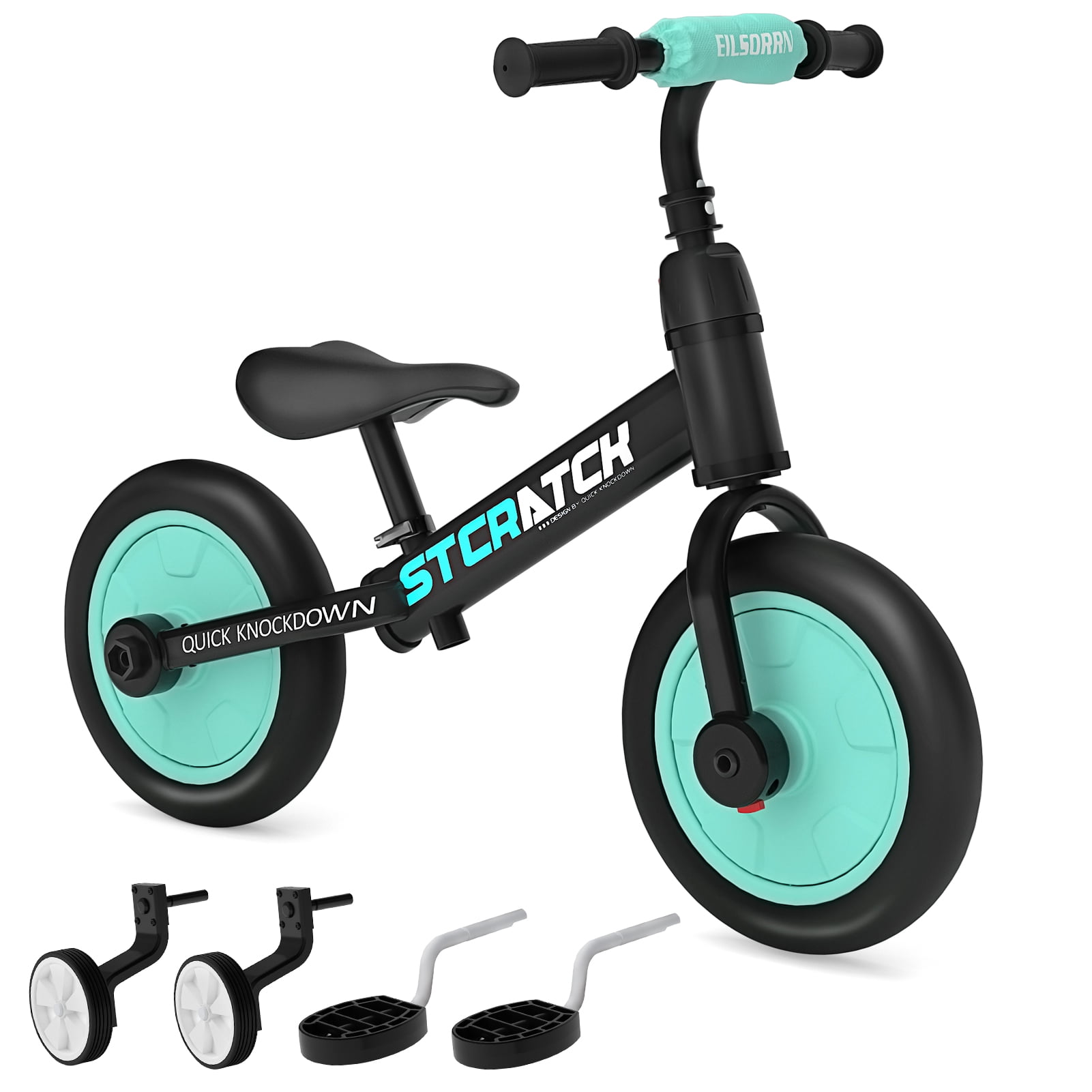WLRETMCI Kid Balance Bike, 4 in 1 Toddlers Training Bicycle for 2-5 ...
