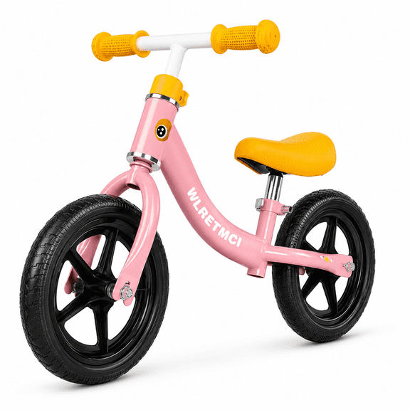Toddler Balance Bike, WLRETMCI Kids Training Balance Bike for 1-4 Years Old Boys Girls, Lightweight Kids Bikes No Pedals with Adjustable Seat, Pink