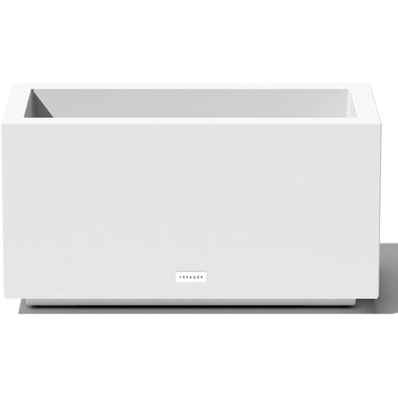 WLTER Block Series Long Box Planter - Large Rectangular Planter for Indoor or Outdoor Patio/Porch | Durable All-Weather Use with Drainage Holes | Modern Dcor for Tall Plants, Flowers or Shrubs