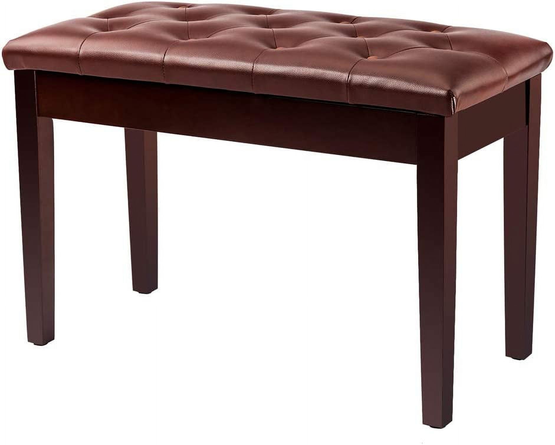 WLTER Duet Piano Bench with Music Storage and Padded Cushion Artist Seat