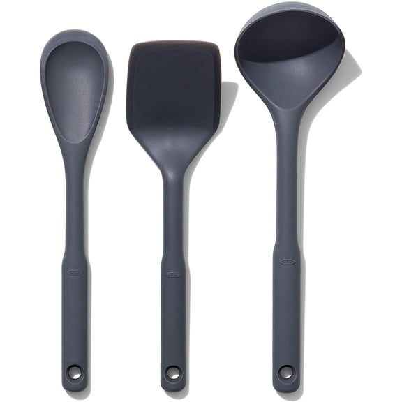 WLTER Good Grips 3-Piece Silicone Utensil Set, Gray, One size