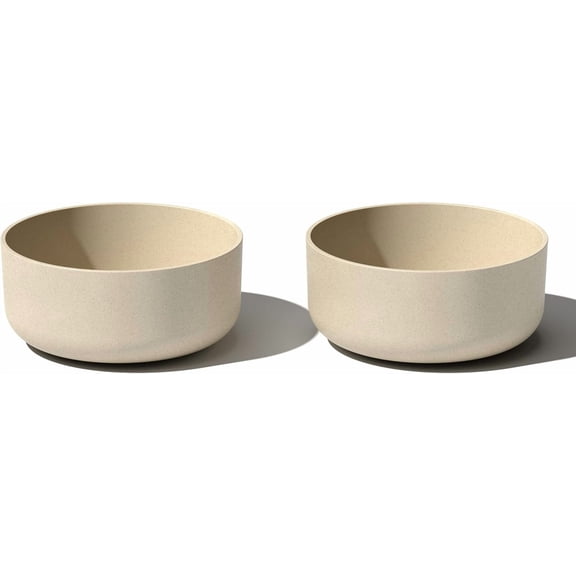 WLTER Mason Series Kona Bowl Planter - Round Planter for Indoor or Outdoor Tabletop/Balcony | Durable Plastic-Stone Composite Material | Modern Dcor for Flowers, Succulents, Small Plants