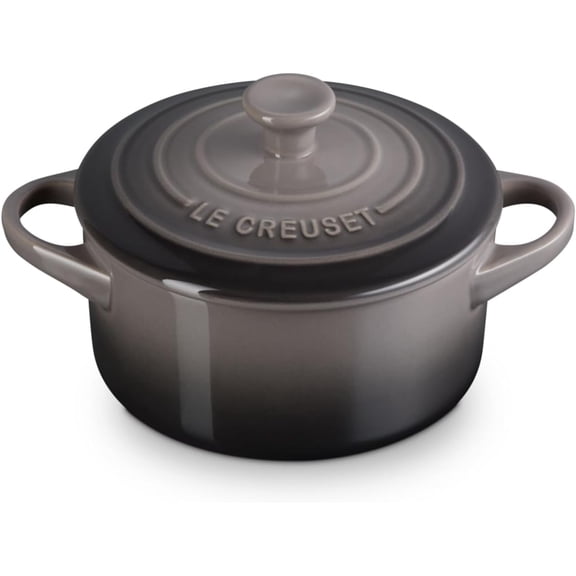 WLTER Stoneware Mini Round Cocotte, 24 oz., Oyster