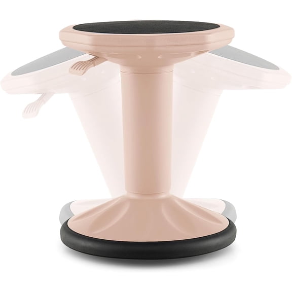 WLTER Wobble Stools for Classroom Seating, 24" Wiggle Stool with Adjustable Height, Sitting Balance Chair for School Active Learning, Office Stand Up, Flexible Seating Wobble Chair (Peach Pink)