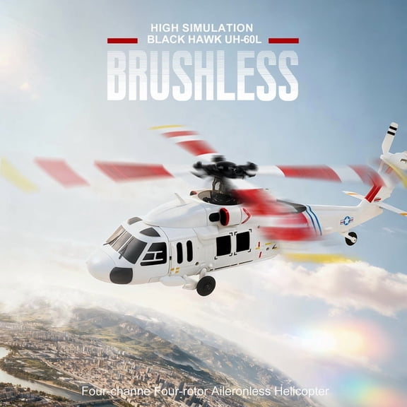 WLTOYS XKS K270 RC Helicopter, UH-60L Black Hawk 4CHBrushless Remote Control Helicopter with Optical FlowAltitude Hold, 6-Axis Gyro 6G Mode, 2.4GHz Flybarless RTFHelicopter for Beginners Adults