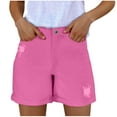 thumbnail image 1 of Wlynlyn Womens Jean Shorts Button High Waisted Ripped Denim Shorts Casual Summer 5" Inseam Distressed Summer Shorts with Pockets, 1 of 9