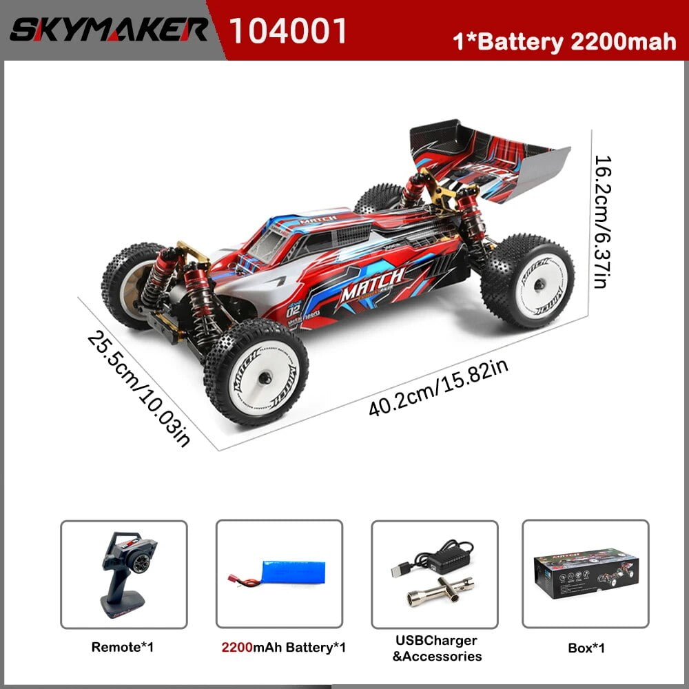 WLtoys 104001 104002 Rc Car 1:10 4WD Drive Off-Road 2.4G High Speed ...