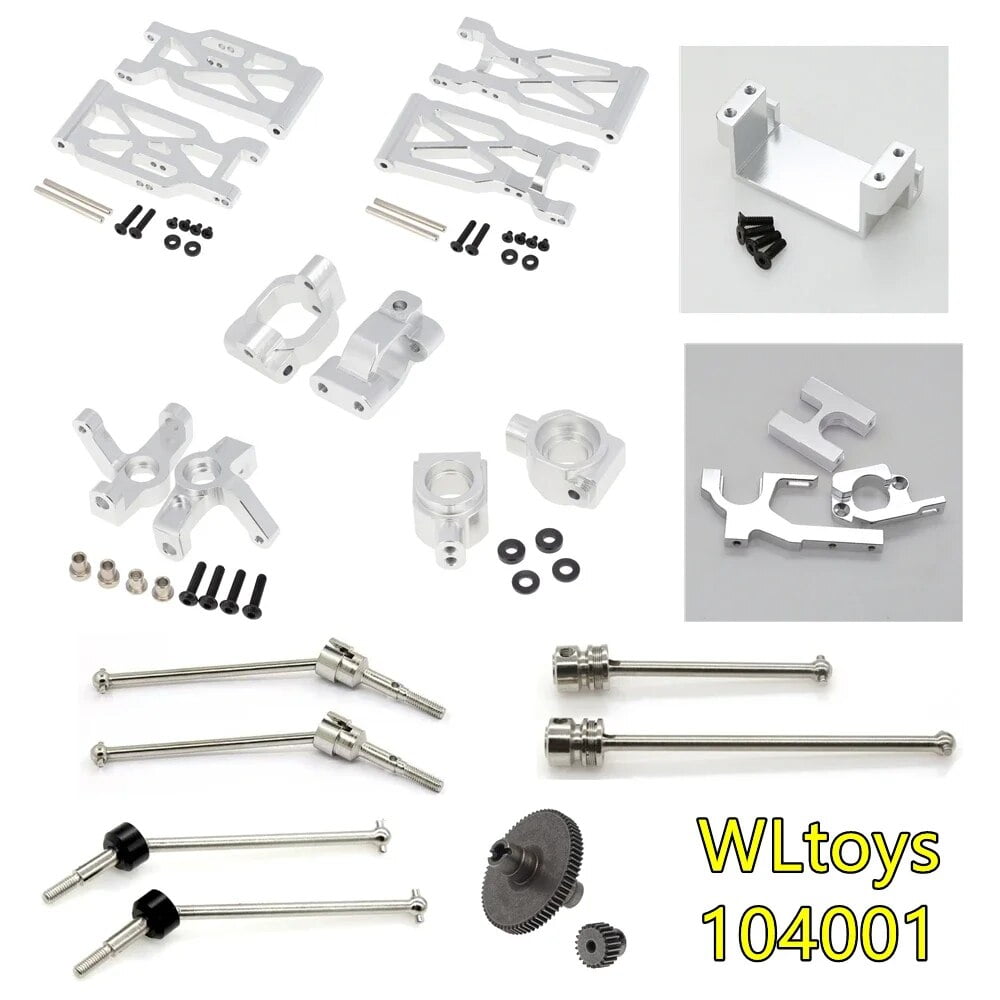 WLtoys 104001 Metal Upgrade Swing Arm Axle Mount Steering Cup Motor