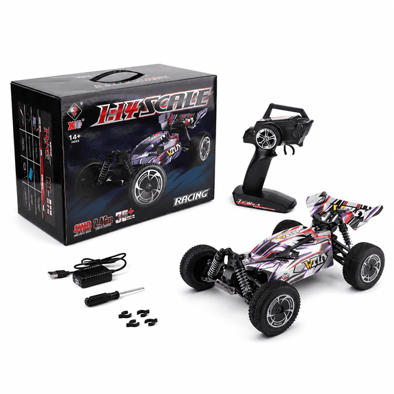 WLtoys 144016 1/14 Scale 4WD Brushed RC Buggy, 35KM/H HighSpeed OffRoad RC Car, 2.4GHz Full Proportional Remote Control, Independent Suspension, RTR Hobby Grade Racing Vehicle for Adults & Hobby