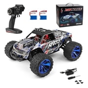 WLtoys 144018 RC Truck, 1/14 Scale Remote Control Car, 4WD 35KM/H High Speed RC Car, 2.4GHz All Terrains Off Road Rock Crawler Truck with 2 Batteries for Adults