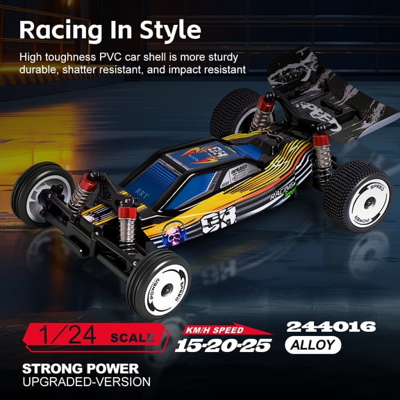 WLtoys 244016 1:24 Off-Road Racing RC Car 2.4GHz 2WD High-Speed Remote Control Vehicle