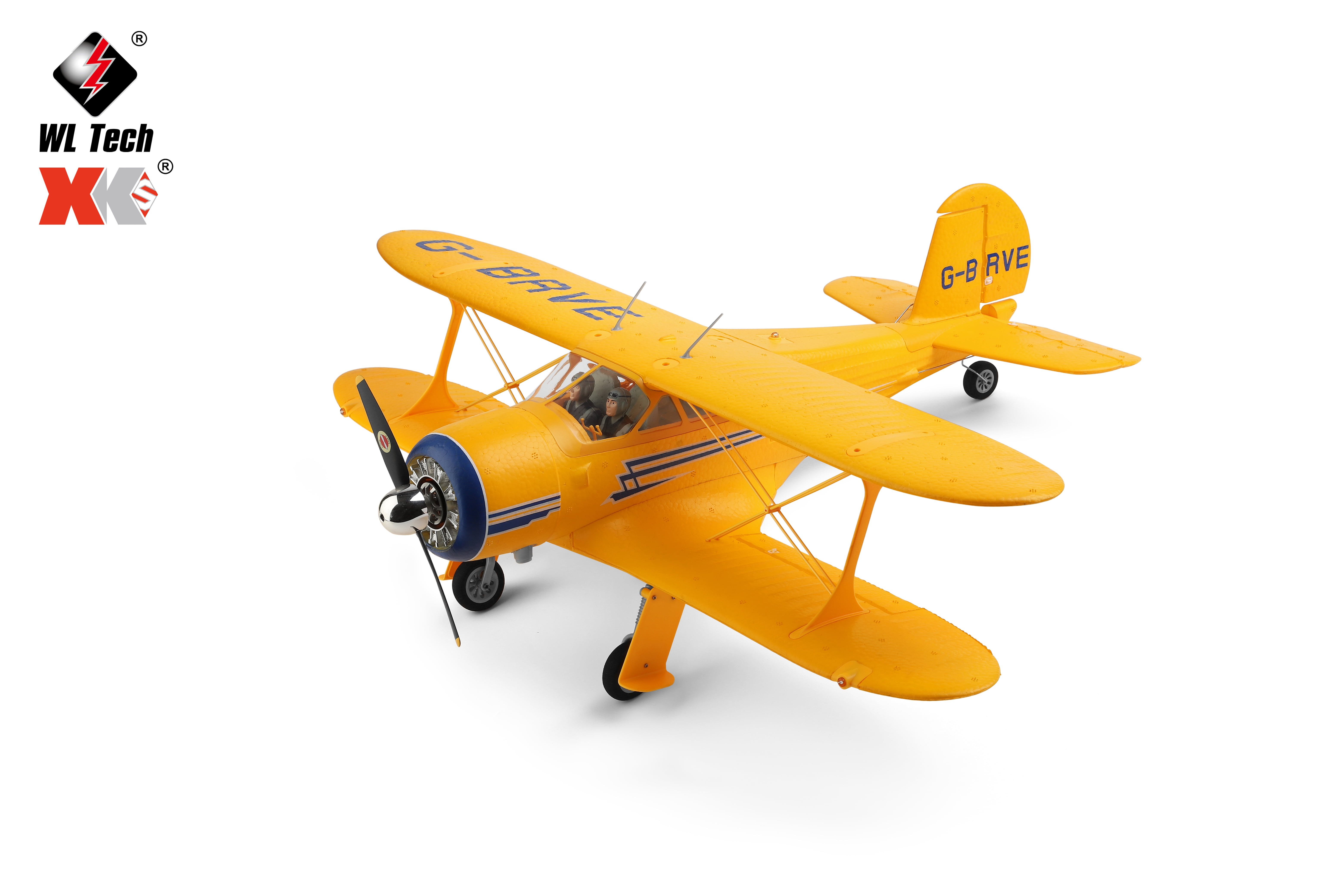 WLtoys A300 Beech D17S RC Plane, 3D/6G Mode, Strong Motor, Durable EPP - for Day & Night Flight Fun