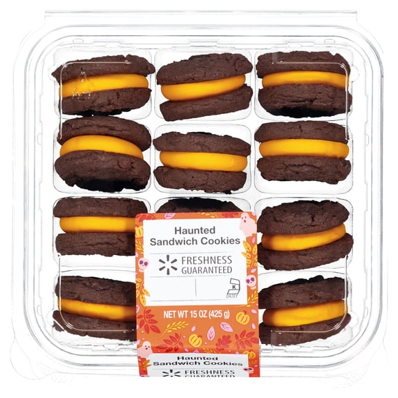 Freshness Guaranteed Halloween Haunted Sandwich Cookies, 15 oz, 12 Count