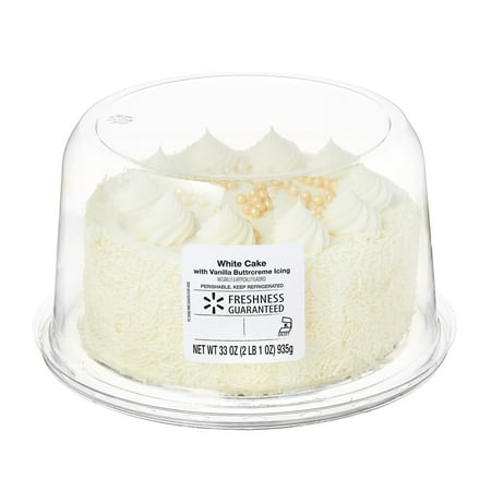Freshness Guaranteed 7-Inch Double Layer White Cake with Vanilla Buttercreme Icing, Naturally and Artificially Flavored, 33 oz (Refrigerated)