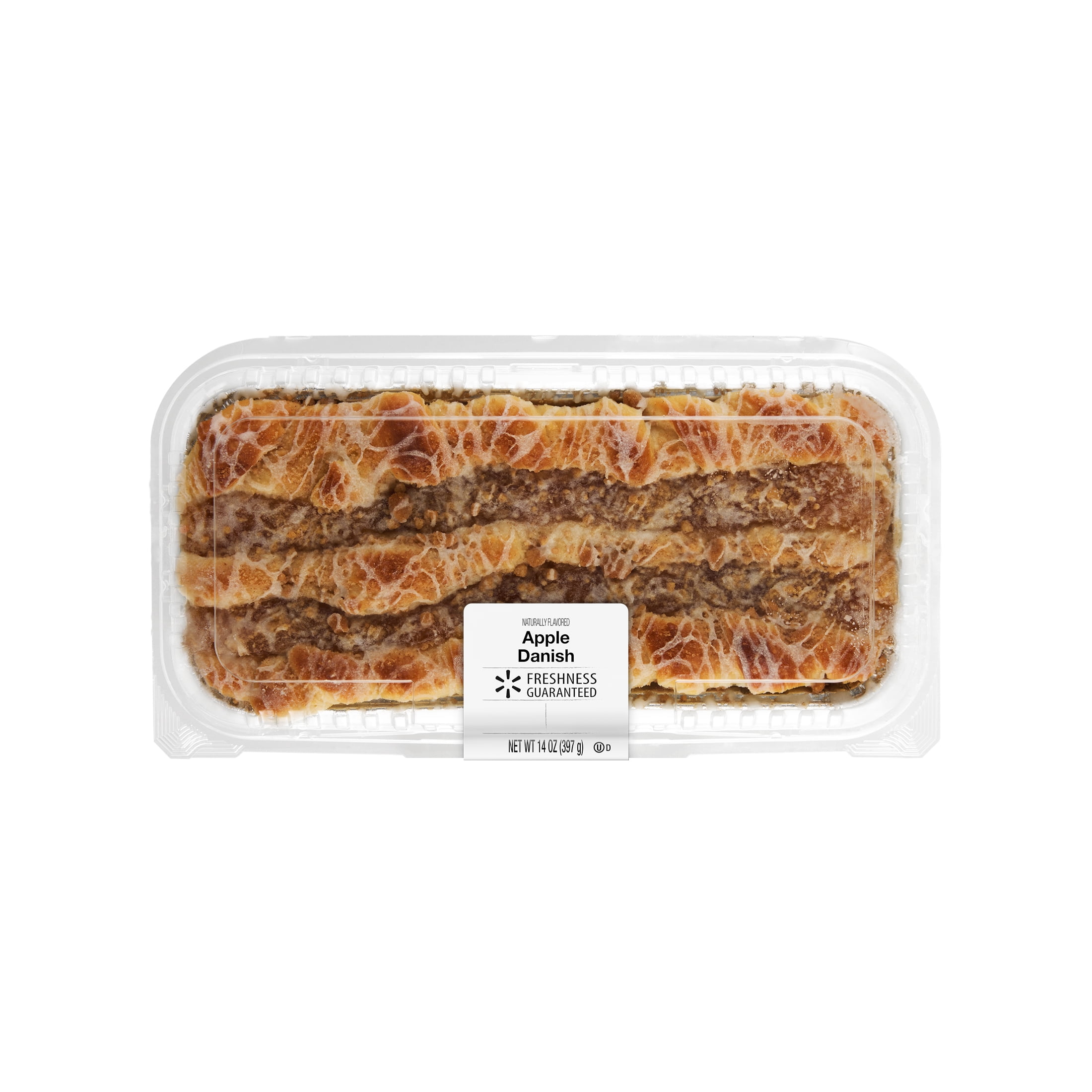 Freshness Guaranteed Apple Danish Pastry, 14 oz Clamshell, 8 Servings (Shelf Stable)