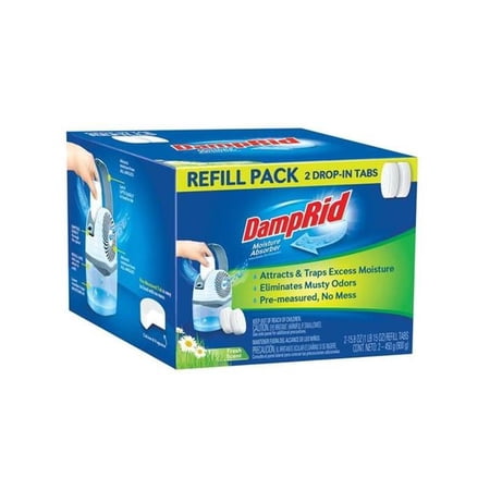 WM Barr 15 oz Damp Rid Tab - Moisture Absorber, Fresh Scent - 2 Count