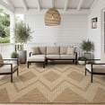thumbnail image 1 of SIXHOME Outdoor Rugs 5'x7', Bohemian Geometry Patio Rug, Indoor Outdoor Polypropylene Weave Textured Carpet, Water-Resistant, Quick-Dry Rug for Porch, Balcony, RV, Garden, Neutral Brown, 1 of 8