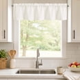 thumbnail image 1 of Chyhomenyc Cream Valance for Windows, Light Filtering Faux Linen Textured Decorative，Rod Pocket Cafe Small Short Window Valance for Kitchen Bathroom Laundry Basement, 60Wx12L inch, 1 Piece, 1 of 7