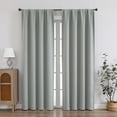 thumbnail image 1 of Chyhomenyc Silver Grey Blackout Curtains 78 Inches Long, Thermal Insulated Noise Reducing Solid Soft Privacy Rod Pocket Window Curtains for Living Room Bedroom, Each 40Wx78L Inch, 2 Panels, 1 of 8