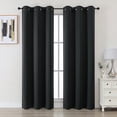 thumbnail image 1 of Chyhomenyc Black Blackout Curtains 72 Inches Long 2 Panels, Thermal Insulated Gromment Drapes, Light Blocking Window Curtains Panels for Living Room Bedroom, Each 40Wx72L Inch, 1 of 8