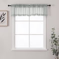 thumbnail image 1 of Chyhomenyc Light Grey Sheer Valances for Windows for Living Room, Light Filtering Solid Small Kitchen Valance Curtains, Short Voile Topper Window Treatment for Bathroom, Each 42"W x 14"L Inches, 2PCS, 1 of 8