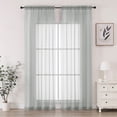 thumbnail image 1 of Chyhomenyc Light Grey Sheer Curtains 96 Inches Long 2 Panels Set, Light Filtering Solid Window Curtain Panels for Living Room, Rod Pocket Soft Voile Curtain Drapes for Bedroom，Each 42"Wx96"L, 1 of 8