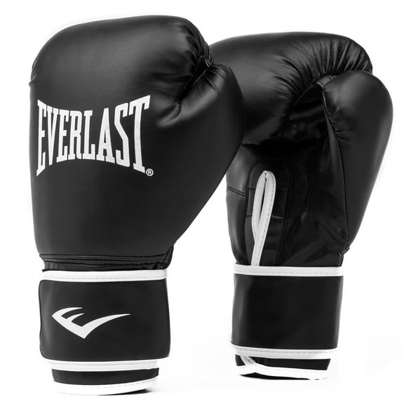 Everlast Core 2 Training Boxing Gloves – Synthetic Leather, S/M, Black